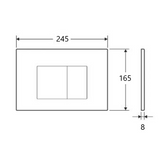 Mercio R&T Square Flush Plate - Black