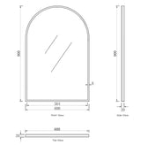 ARCHIE Metal Framed Arch Mirror 900x600mm