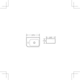 Compact Rectangle Wall Hung Basin (Mini 37L/MINI 37R) (Rectangle: 375x245x135)