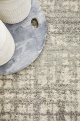 Mirage Ashley Abstract Modern Silver Grey Rug