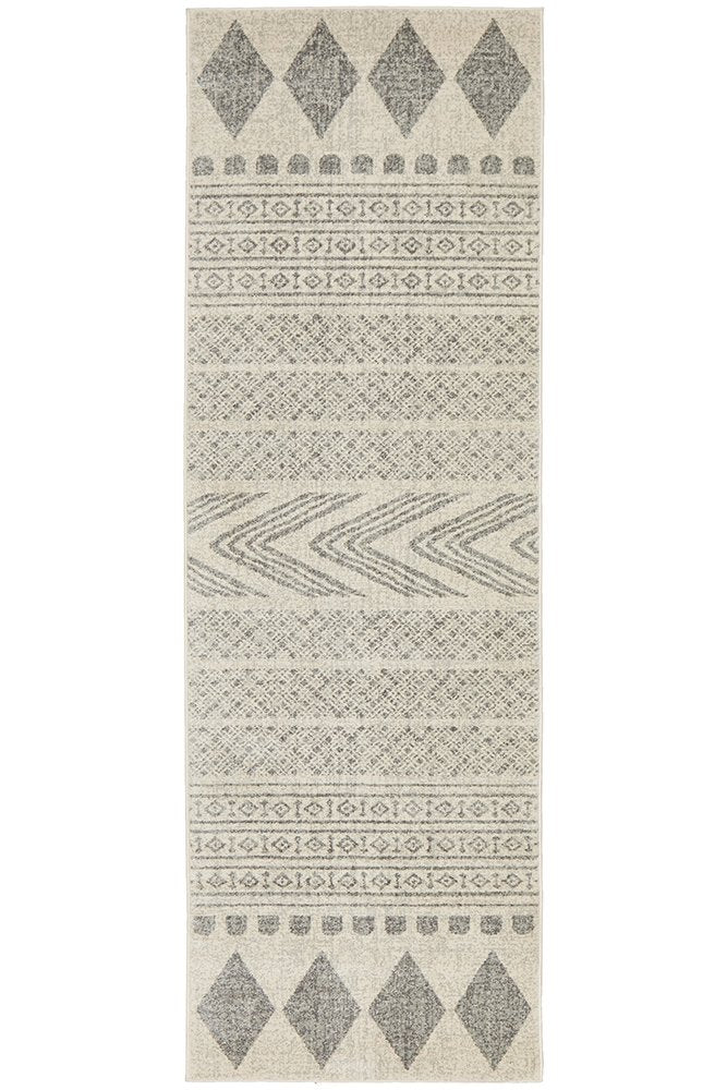 Mirage Adani  Modern Tribal Design Grey Runner Rug
