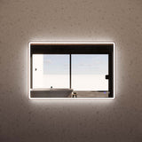 RIVA S4 LED Rectangle Coloured Frame Mirror 750/900/1200/1500mm (Optional Colours)