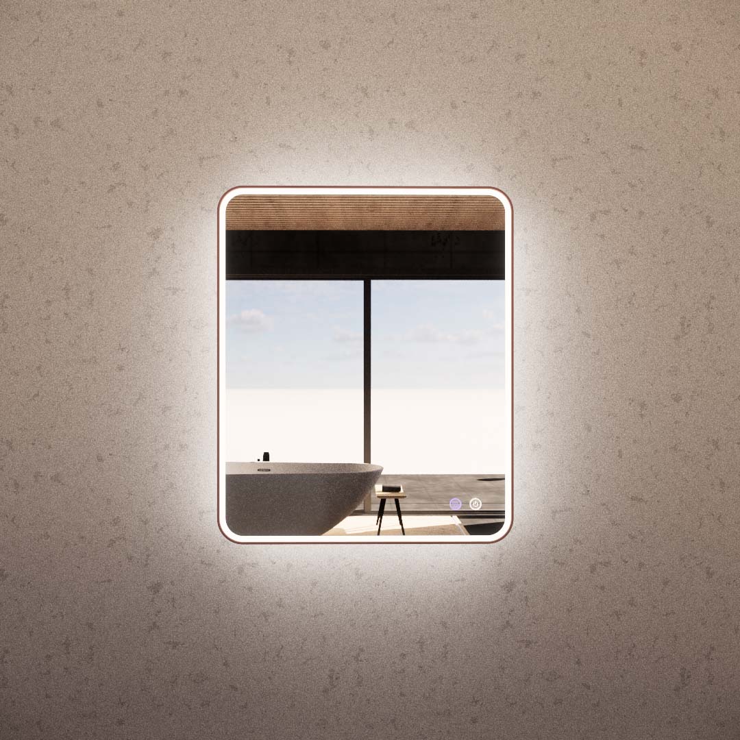 RIVA S4 LED Rectangle Coloured Frame Mirror 750/900/1200/1500mm (Optional Colours)