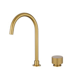 MOON Swivel Basin Mixer - Brushed Brass