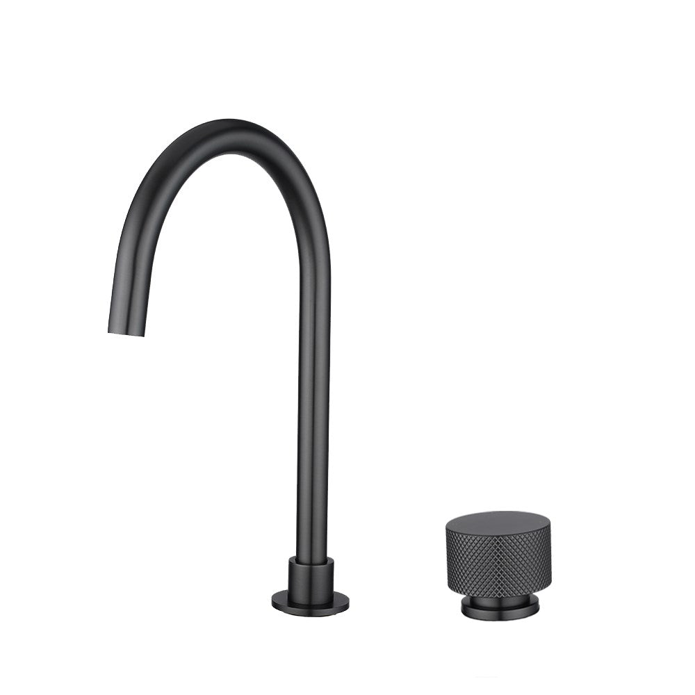MOON Swivel Basin Mixer - Brushed Gunmetal