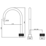 MOON Swivel Basin Mixer - Technical Drawing