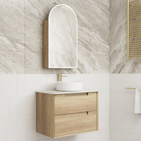 MORENO Wall Hung Vanity Natural Oak (All Sizes)