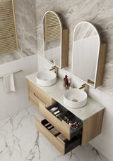 MORENO Wall Hung Vanity Natural Oak (All Sizes)