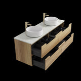 MORENO Wall Hung Vanity Natural Oak (All Sizes)