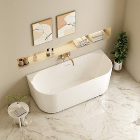 MUSEN Ultra-Thin Back-to-Wall Bathtub (Gloss White) (1400/1500/1700mm)