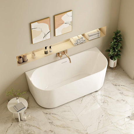 MUSEN Ultra-Thin Back-to-Wall Bathtub (Gloss White) (1400/1500/1700mm)