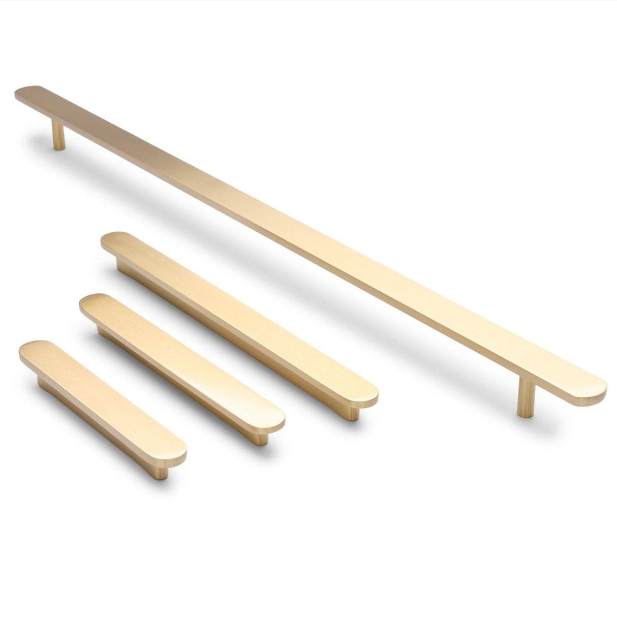 Manovella Brushed Brass Oval Profile Cabinet Pull - Imogen