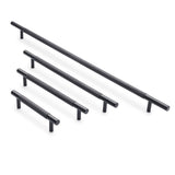 Matte Black Knurled Drawer Pull - Charmian