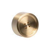 Manovella Brushed Brass Button Cabinet Knob - Bianca