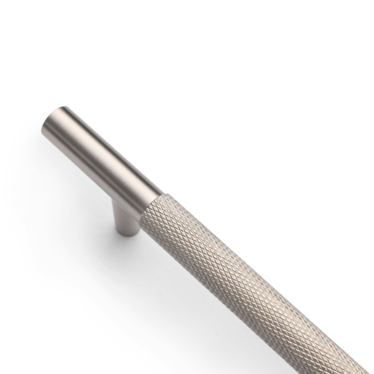 Brushed Nickel Knurled Drawer Pull - Charmian