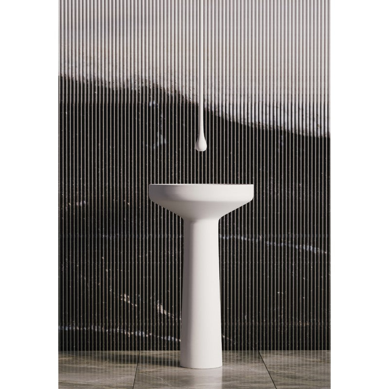 Marcello Solid Surface Free Standing Basin (Matte White)