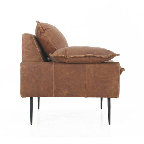 Marina Cognac Leather Sofa  - 1 Seat - 1.23m