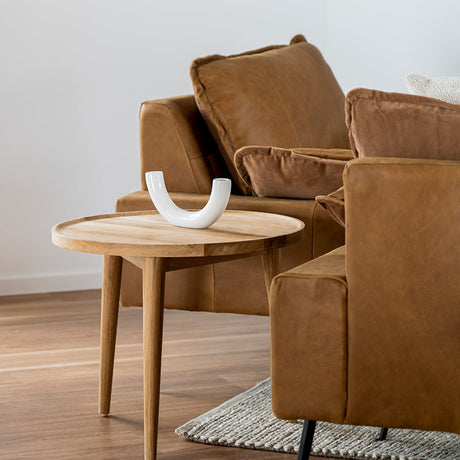 Marina Cognac Leather Sofa  - 1 Seat - 1.23m