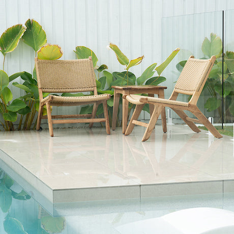 Marina Outpost Teak Side Table - Square - 0.5m