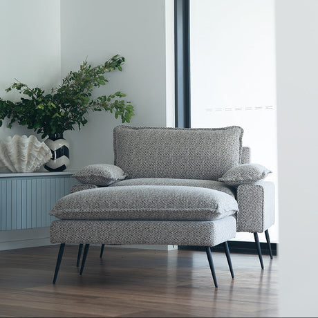 Marina Timber Footstool – Mottled Taupe 1.1m