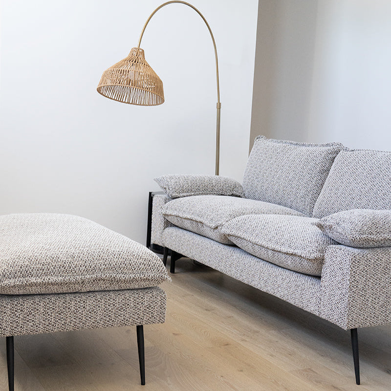 Marina Timber Footstool – Mottled Taupe 1.1m