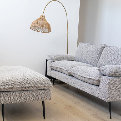 Marina Timber Footstool – Mottled Taupe 1.1m