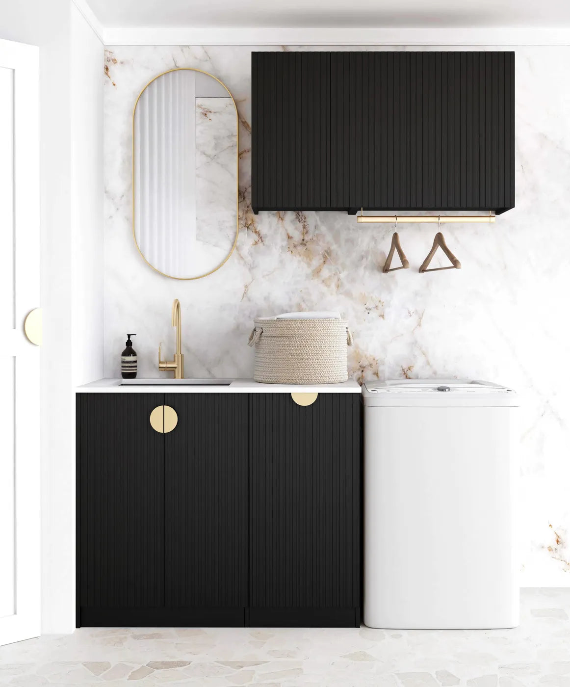 Marlo Black Laundry 1715x600x2100 (Style A)