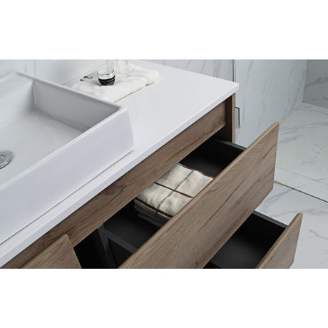 Max MDF Wall Hung Vanity Max Oak