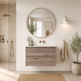 Max MDF Wall Hung Vanity Max Oak