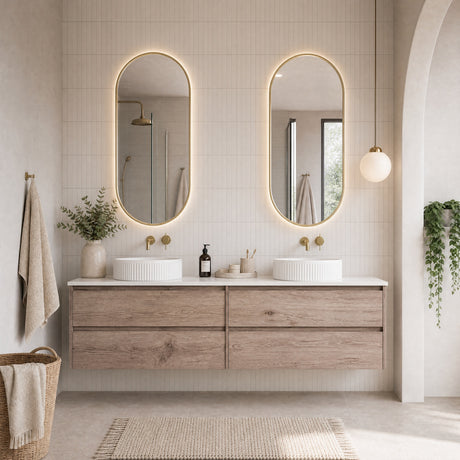 Max MDF Wall Hung Vanity Max Oak