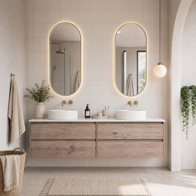 Max MDF Wall Hung Vanity Max Oak