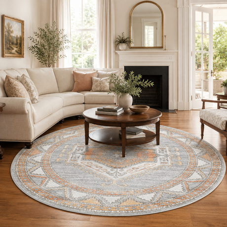 Mayfair Caitlen Grey Round Rug