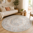 Mayfair Lorissa Silver Round Rug