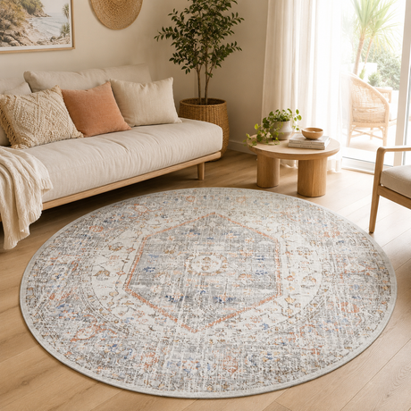 Mayfair Lorissa Silver Round Rug