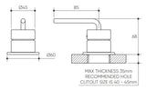 Meira Hob Mixer Lead Free drawing
