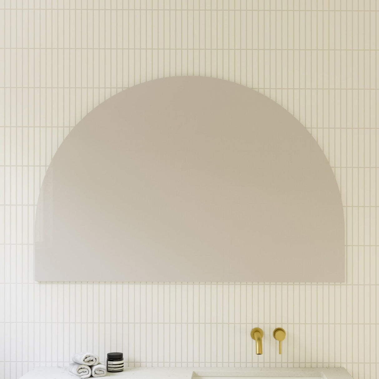Melody Half-Moon Frameless Mirror 1200x800mm (with Optional Lighting Kit)