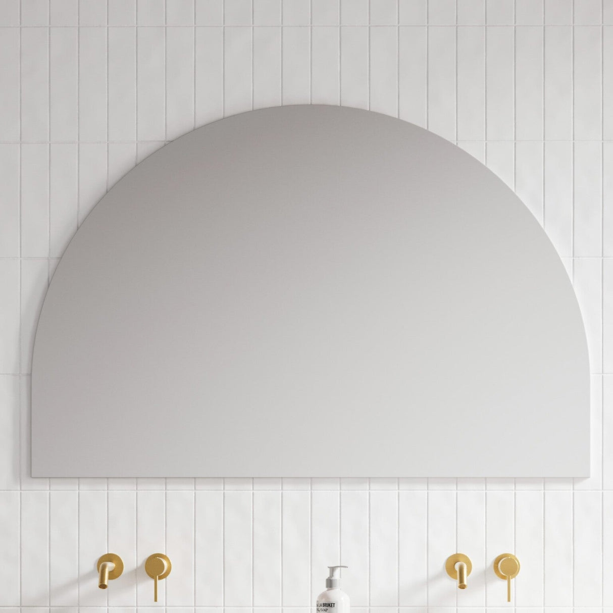 Melody Half-Moon Frameless Mirror 1200x800mm (with Optional Lighting Kit)