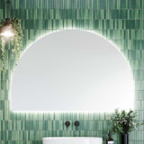 Melody Half-Moon Frameless Mirror 1200x800mm (with Optional Lighting Kit)