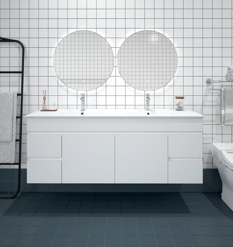 Mercio Bianca PVC Wall Hung Vanity Matte White (All Sizes)