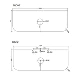 Mercio Rome Stone Top 1200mm-drawing