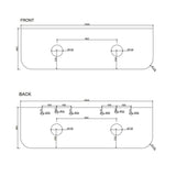 Mercio Rome Stone Top 1500mm-drawing