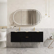 Miami Wall Hung PVC Cabinet 1500mm (Single/Double Bowl) (Matte Black)