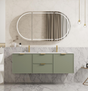 Miami Wall Hung PVC Cabinet 1500mm (Single/Double Bowl) (Olive Green)