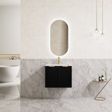 Miami Wall Hung PVC Cabinet 600mm (Matte Black)