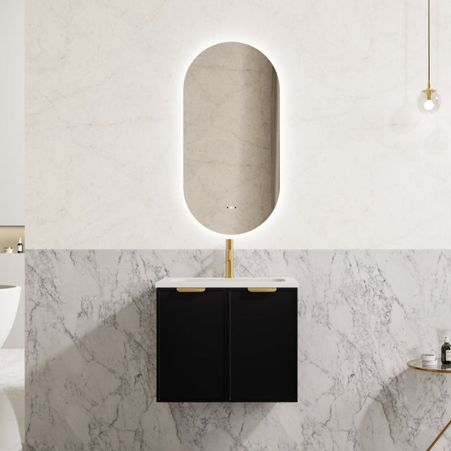 Miami matte black vanity 600