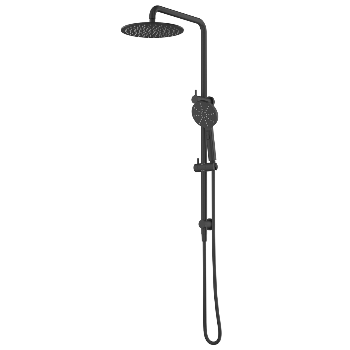Mica Dual Shower Rail - Round | 6 Finishes