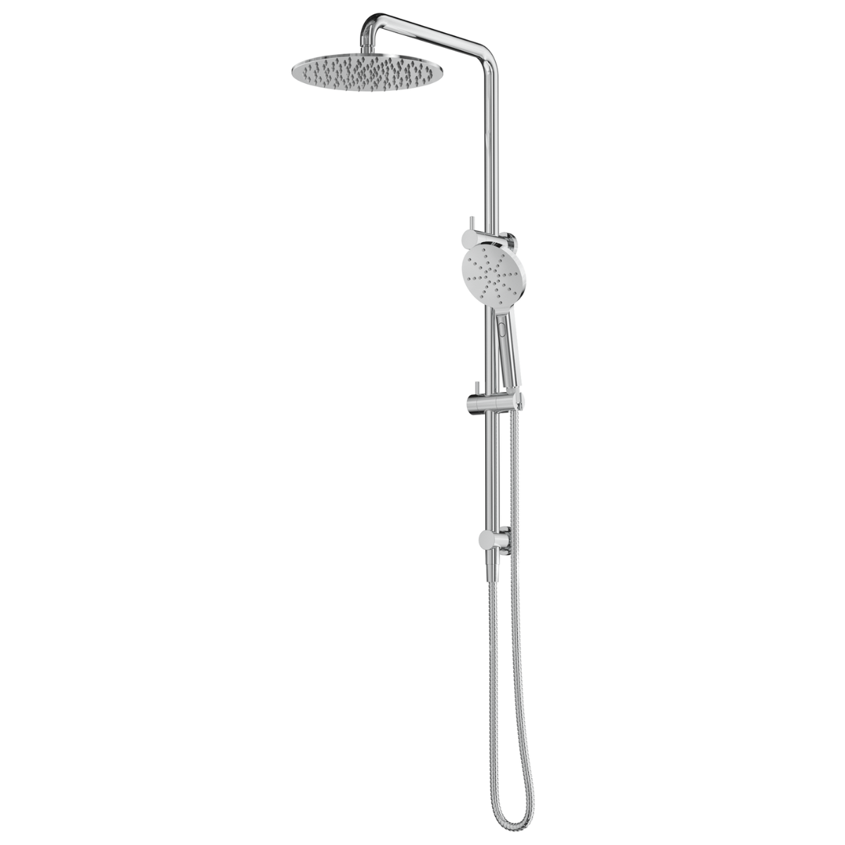 Mica Dual Shower Rail - Round | 6 Finishes