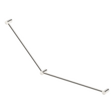 Mica Care Curved - 45 Degree - 750x900mm - Grab Rail