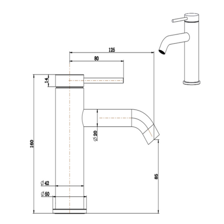 Mica Curved Spout Basin Mixer