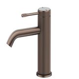 Mica Fluted Curved Spout Basin Mixer